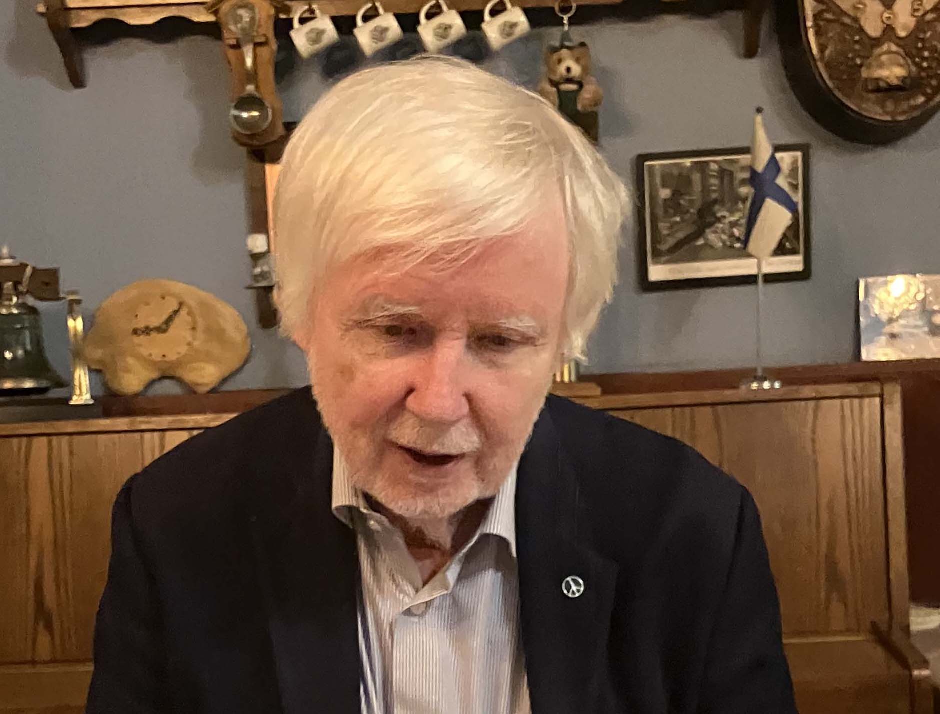 Kevätvuosikokous 13.3.2025 . Paikalla Erkki Tuomioja